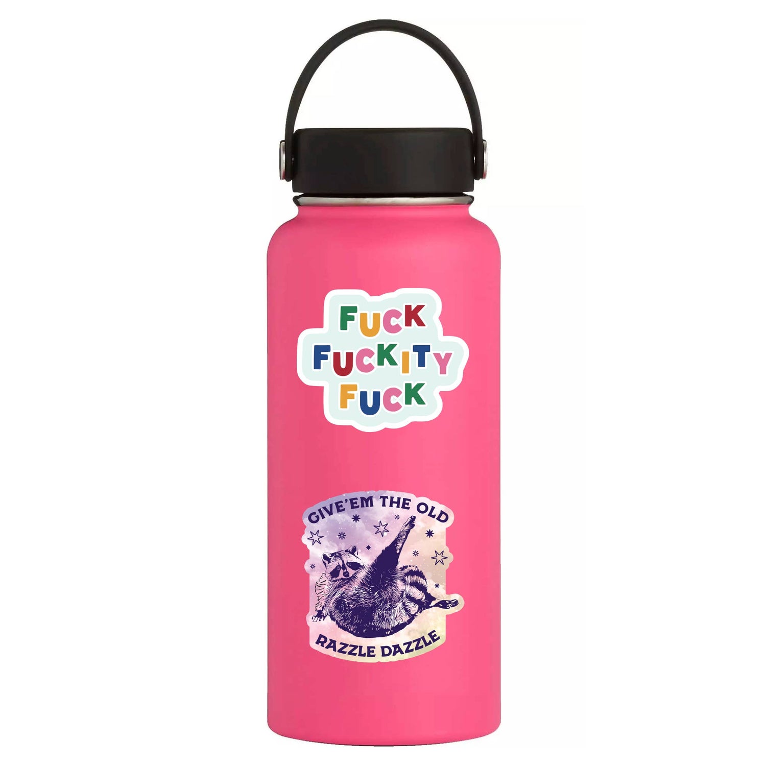 Give Them The Old Razzle Dazzle Raccoon Sticker