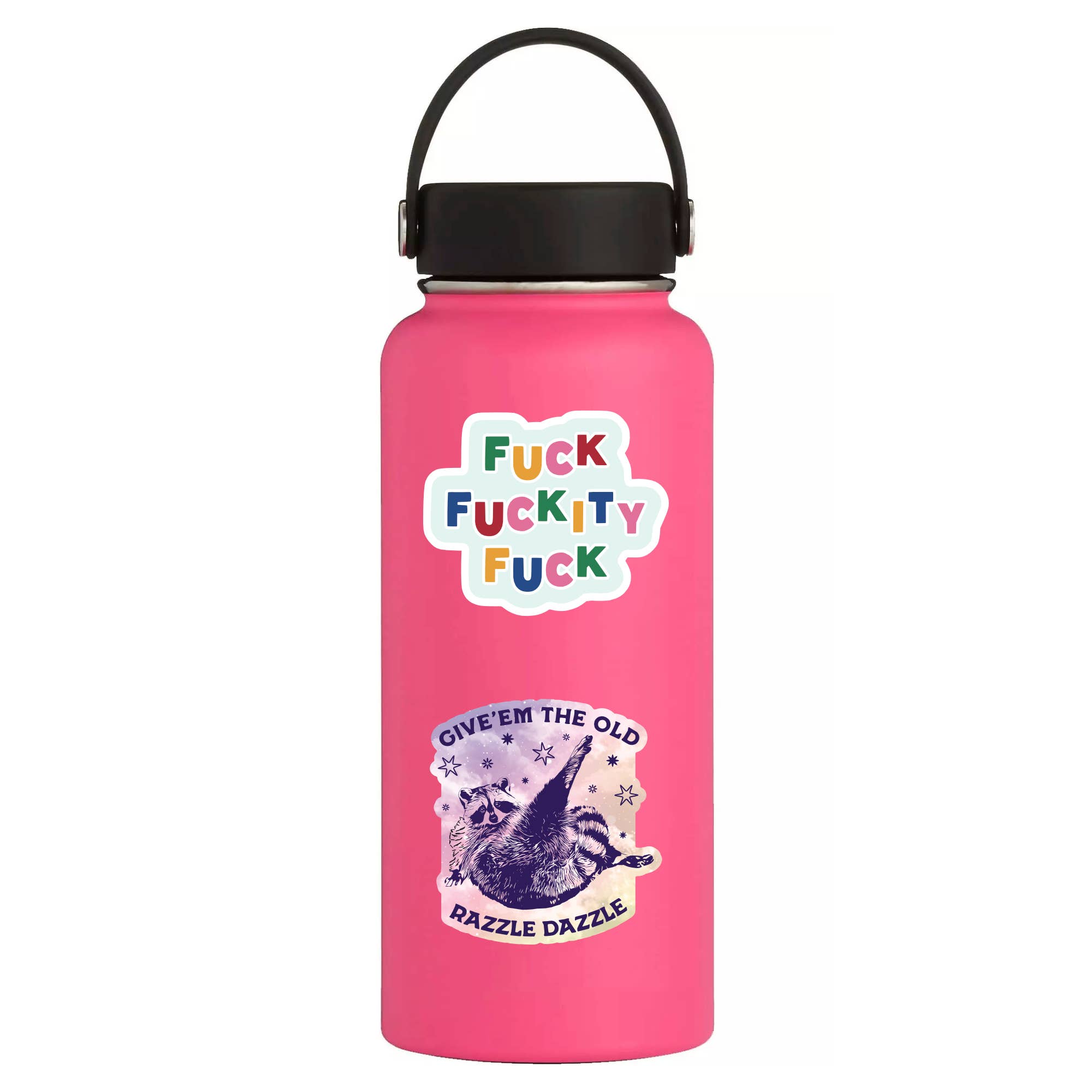 Give Them The Old Razzle Dazzle Raccoon Sticker