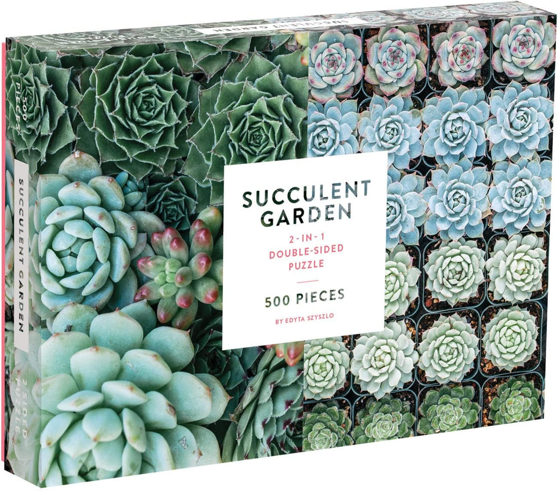 Galison Succulent Garden 500 Piece Double Sided Jigsaw Puzzle