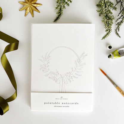 Emily Lex: Wreaths Paintable Notecards