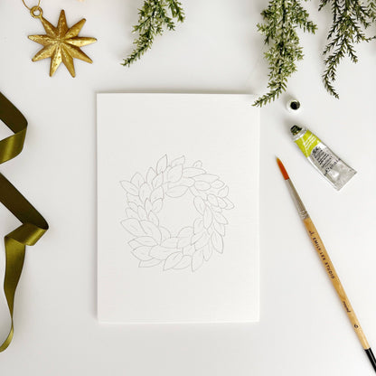 Emily Lex: Wreaths Paintable Notecards