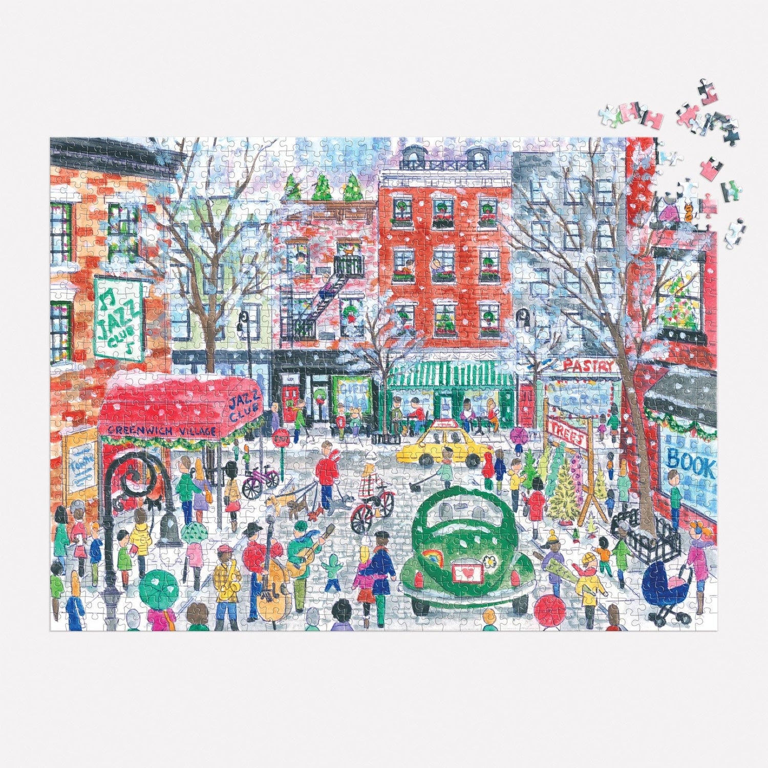 Galison: Michael Storrings Christmas in Greenwich Village 1000 Piece Puzzle