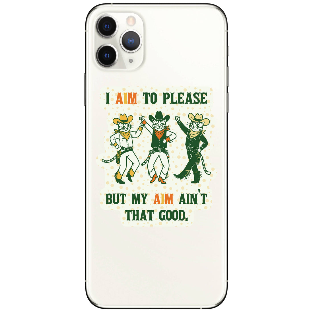 I Aim To Please Cats Sticker