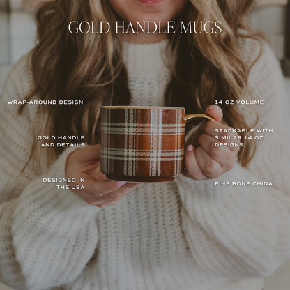 Sweet Water: Brown Plaid Coffee Mug
