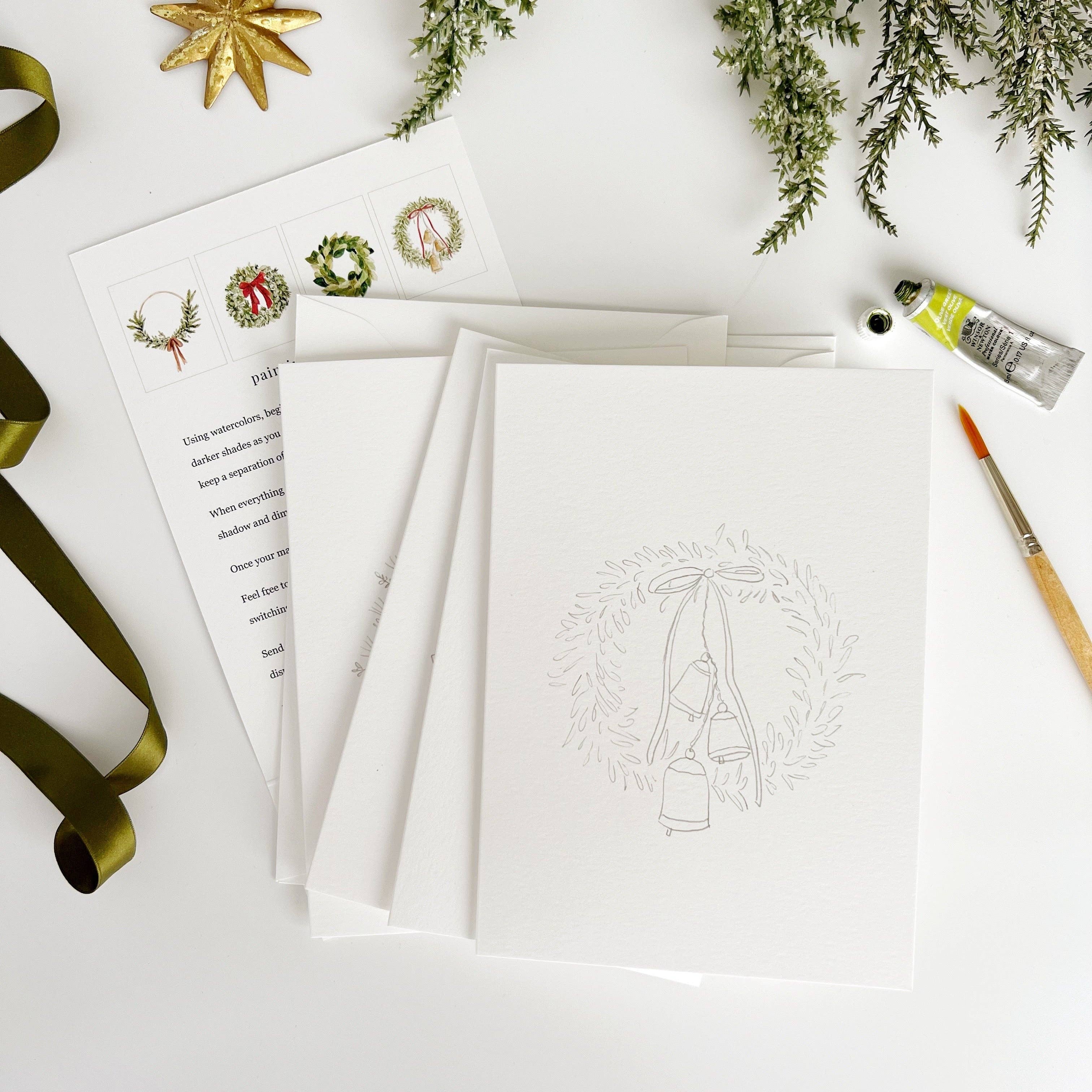 Emily Lex: Wreaths Paintable Notecards