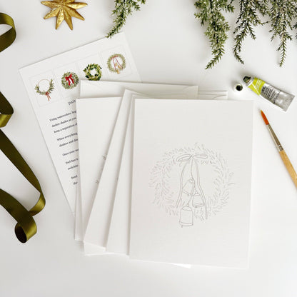 Emily Lex: Wreaths Paintable Notecards