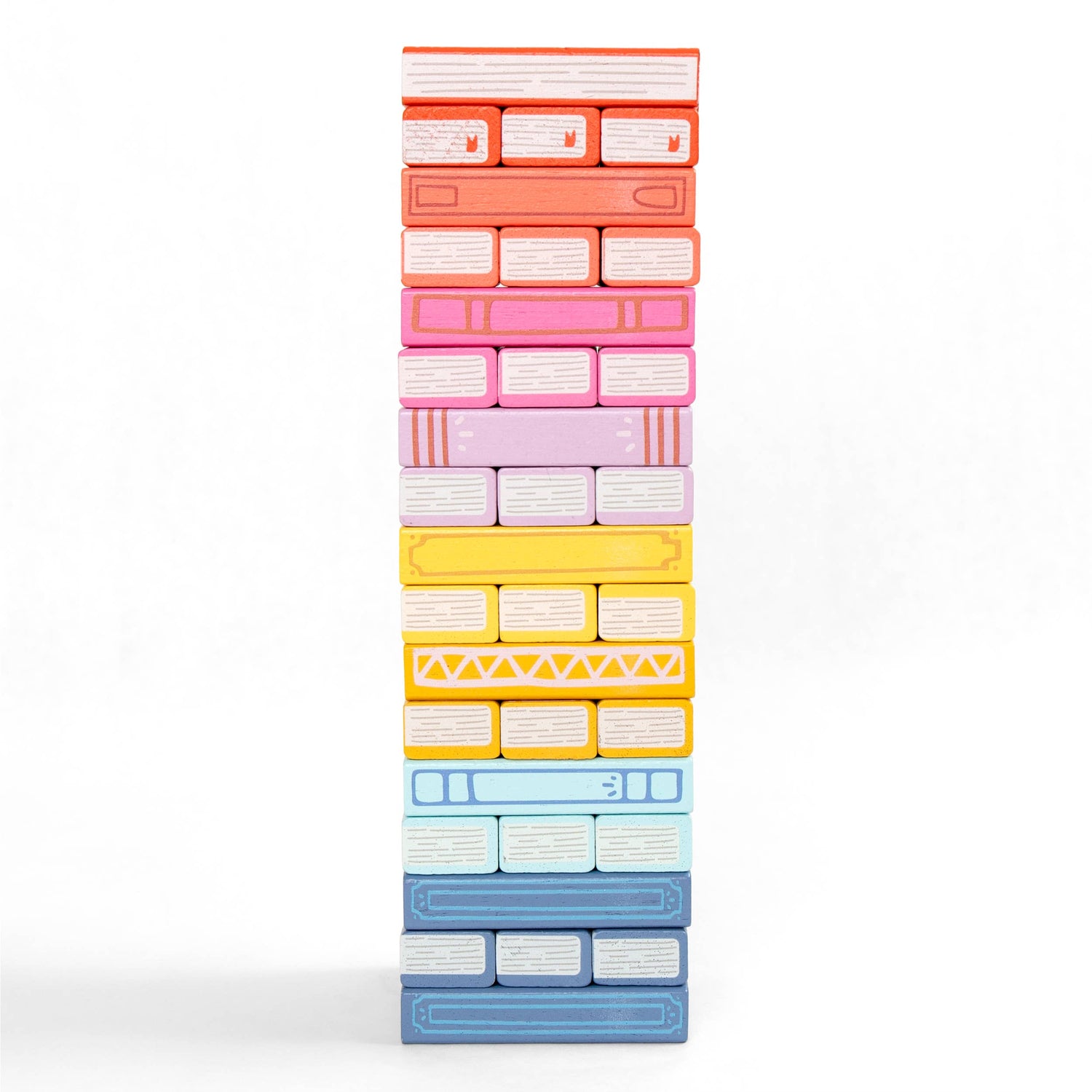 Tumbling Book Stack - Wooden Block Stacking &amp; Balance Game