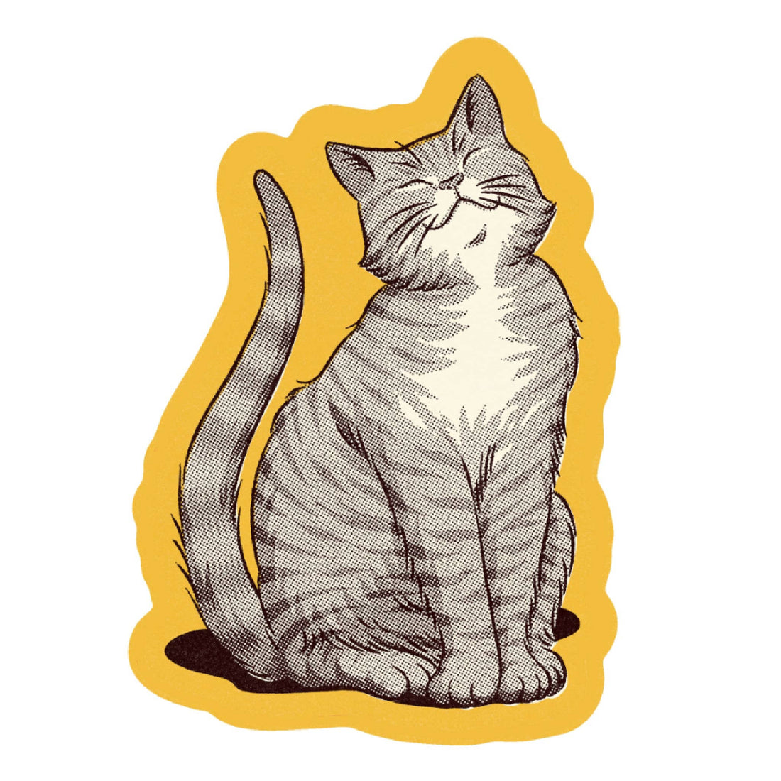 Grey Cat Sticker 