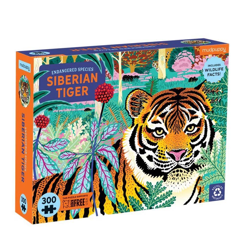 Mudpuppy: Siberian Tiger Endangered Species 300 Piece Puzzle