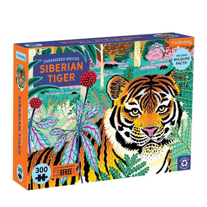 Mudpuppy: Siberian Tiger Endangered Species 300 Piece Puzzle
