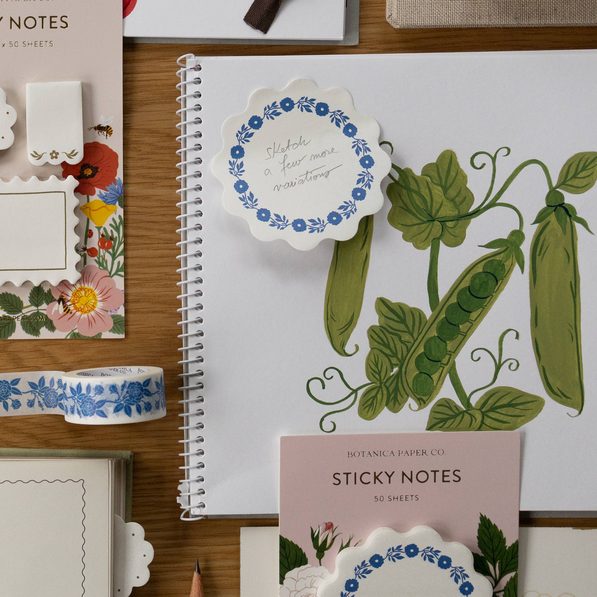 Blue Roses Sticky Notes