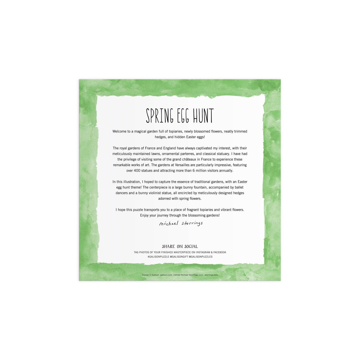 Galison: Michael Storrings Spring Egg Hunt 500 Piece Puzzle