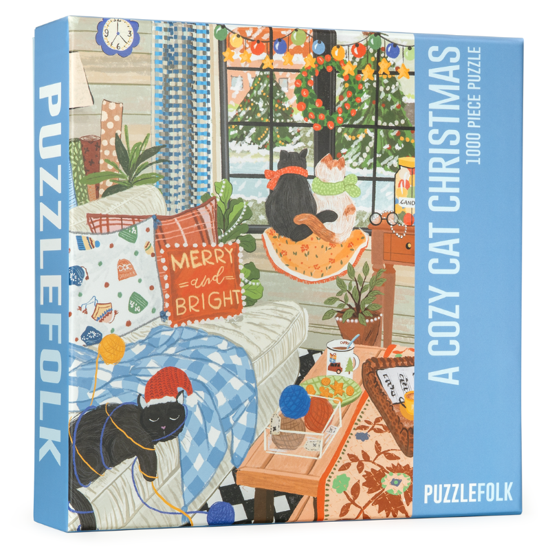 A Cozy Cat Christmas 1000 Piece Puzzle