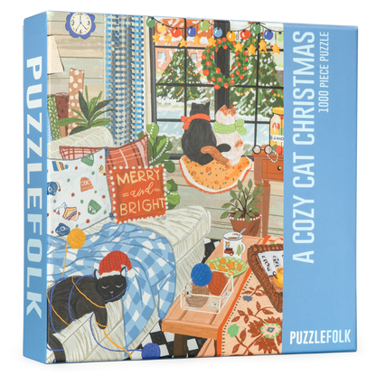 A Cozy Cat Christmas 1000 Piece Puzzle