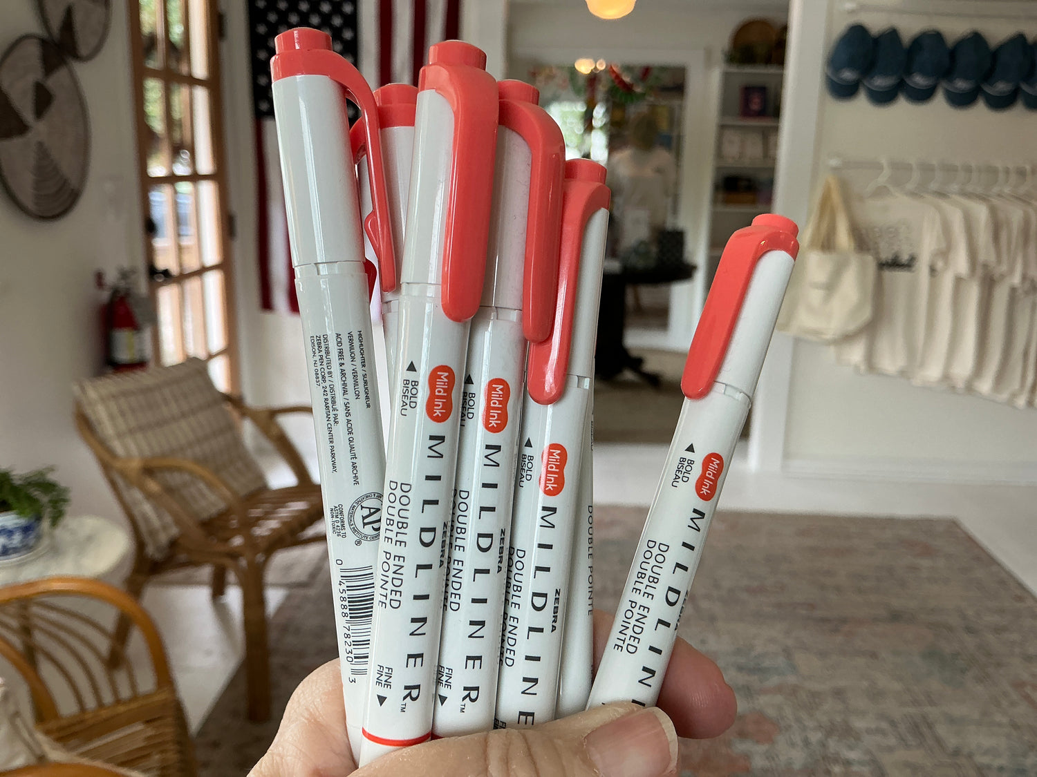 Zebra Mildliner Double-Ended Highlighter - Coral