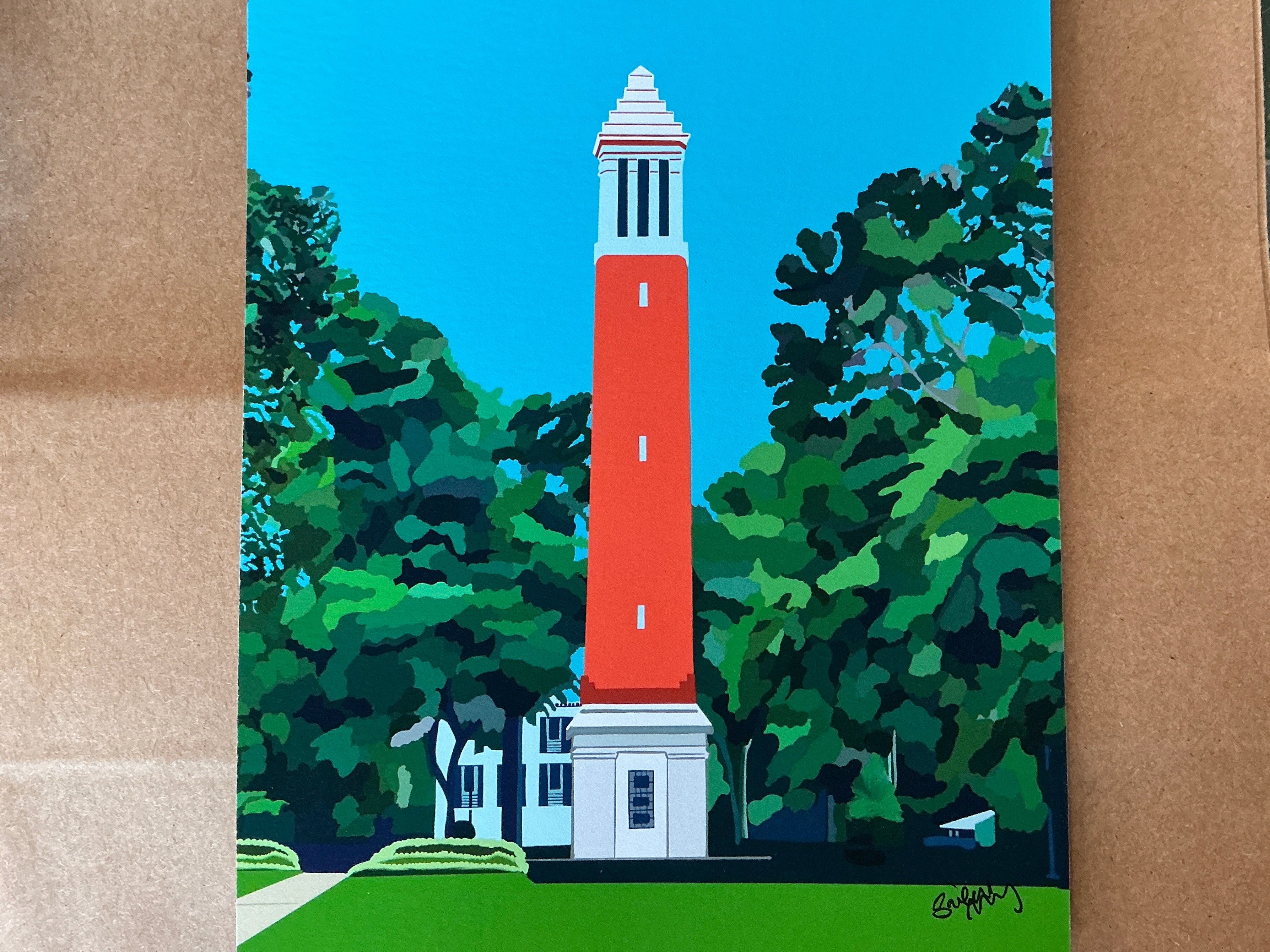 University of Alabama Bryant Denny Chimes 5X7 Print