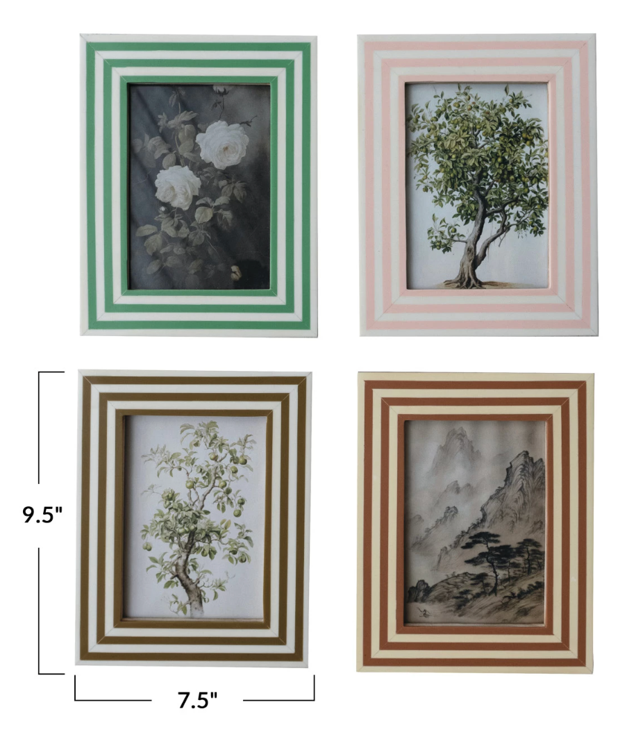 Picture Frame with Inlaid Stripes