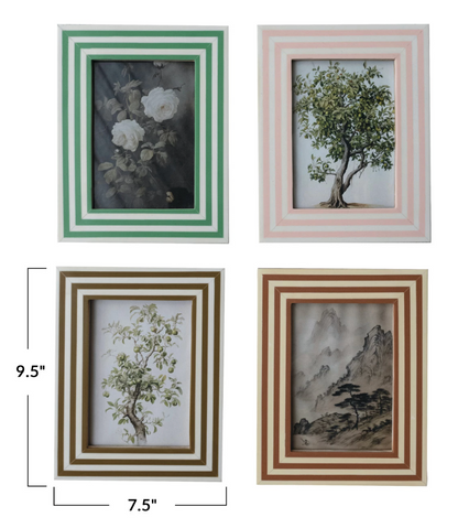 Picture Frame with Inlaid Stripes