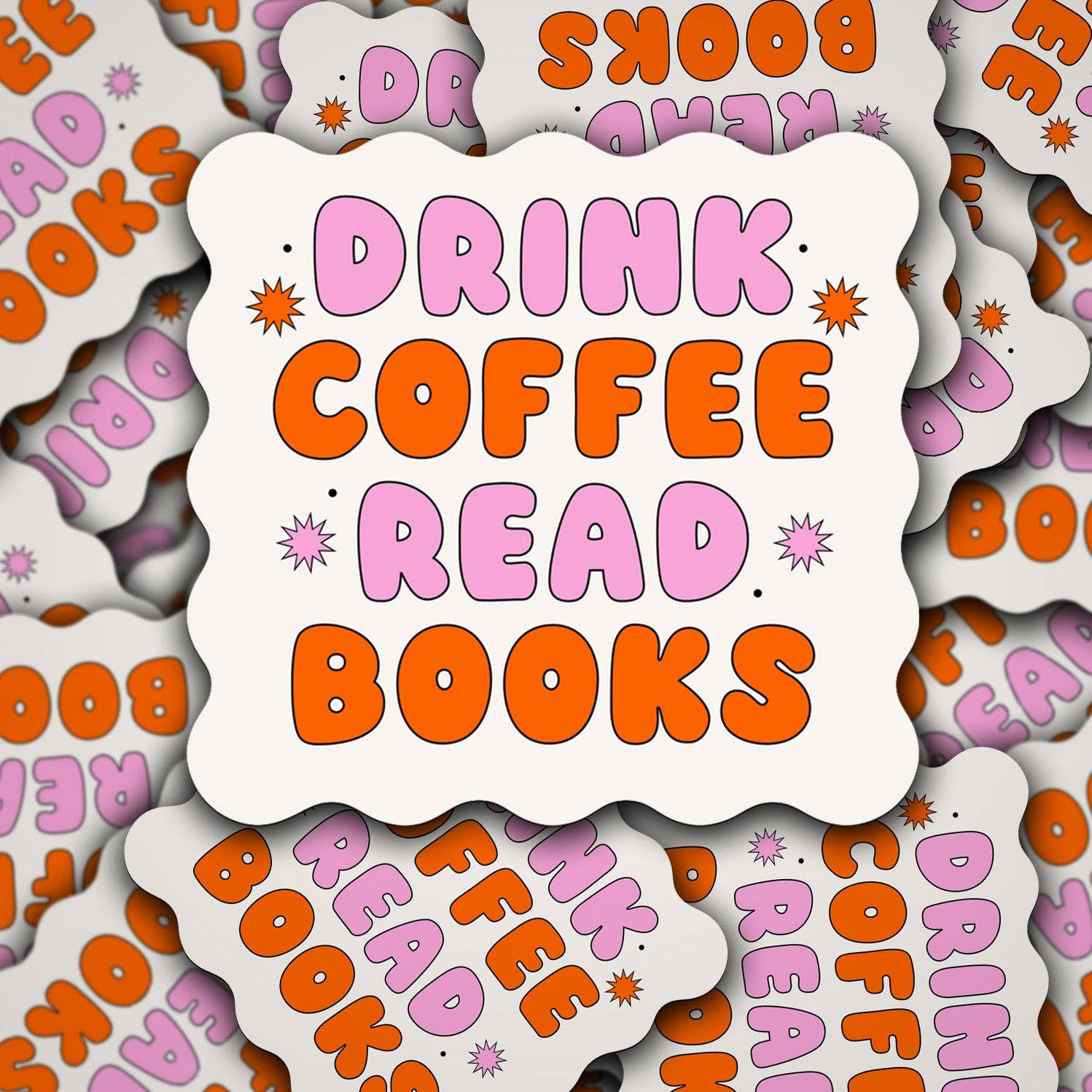 Drink Coffee Read Books Sticker