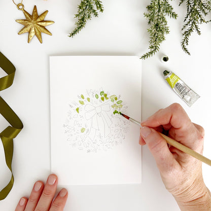Emily Lex: Wreaths Paintable Notecards