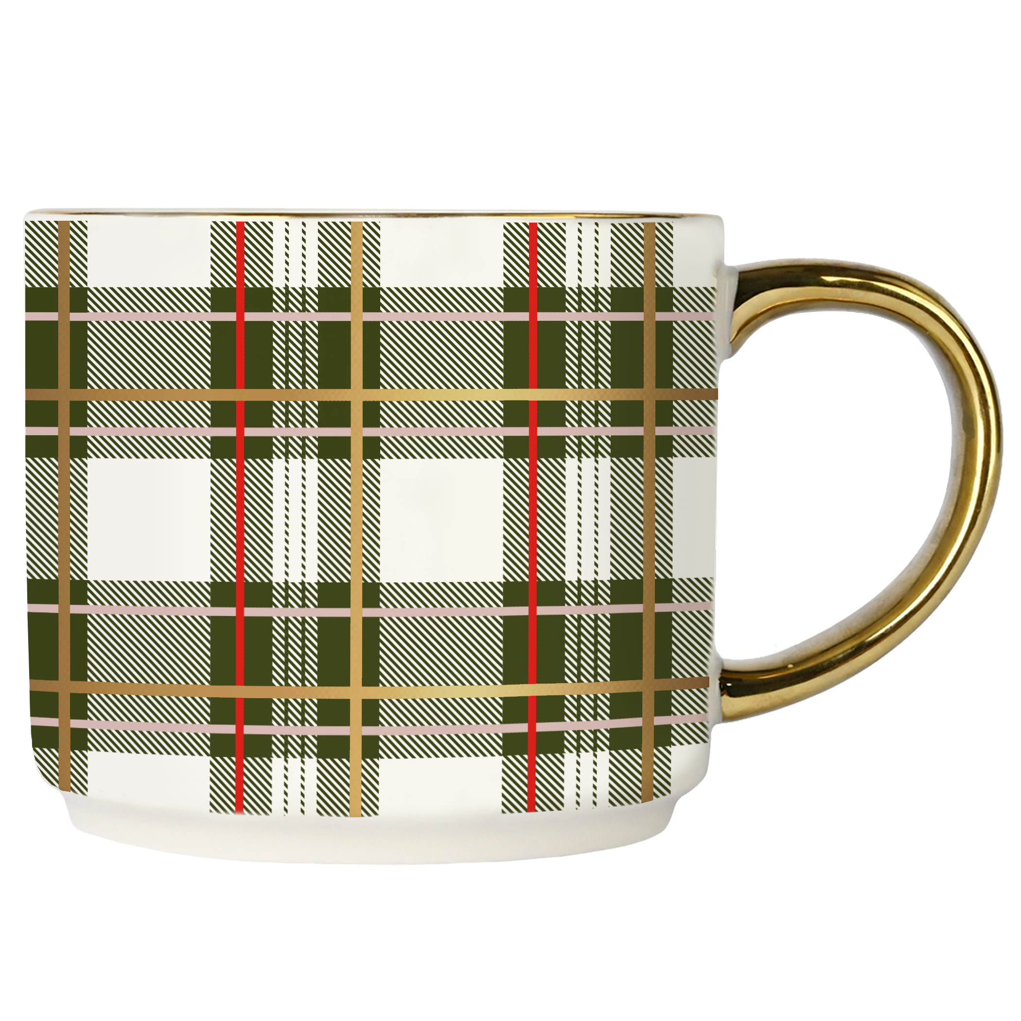 Sweet Water: Green Plaid Coffee Mug
