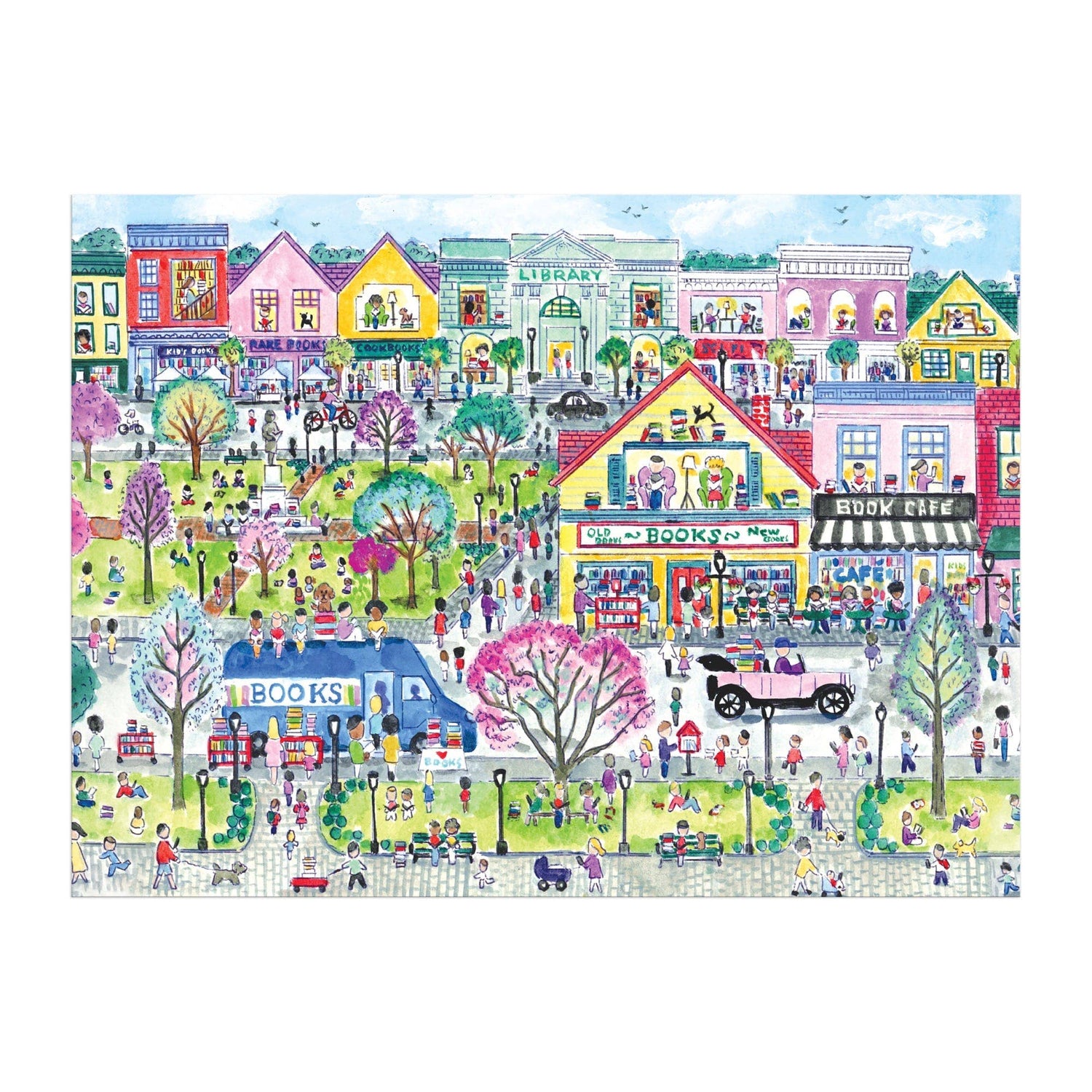 Galison:Michael Storrings Book Town 1000 Piece Puzzle