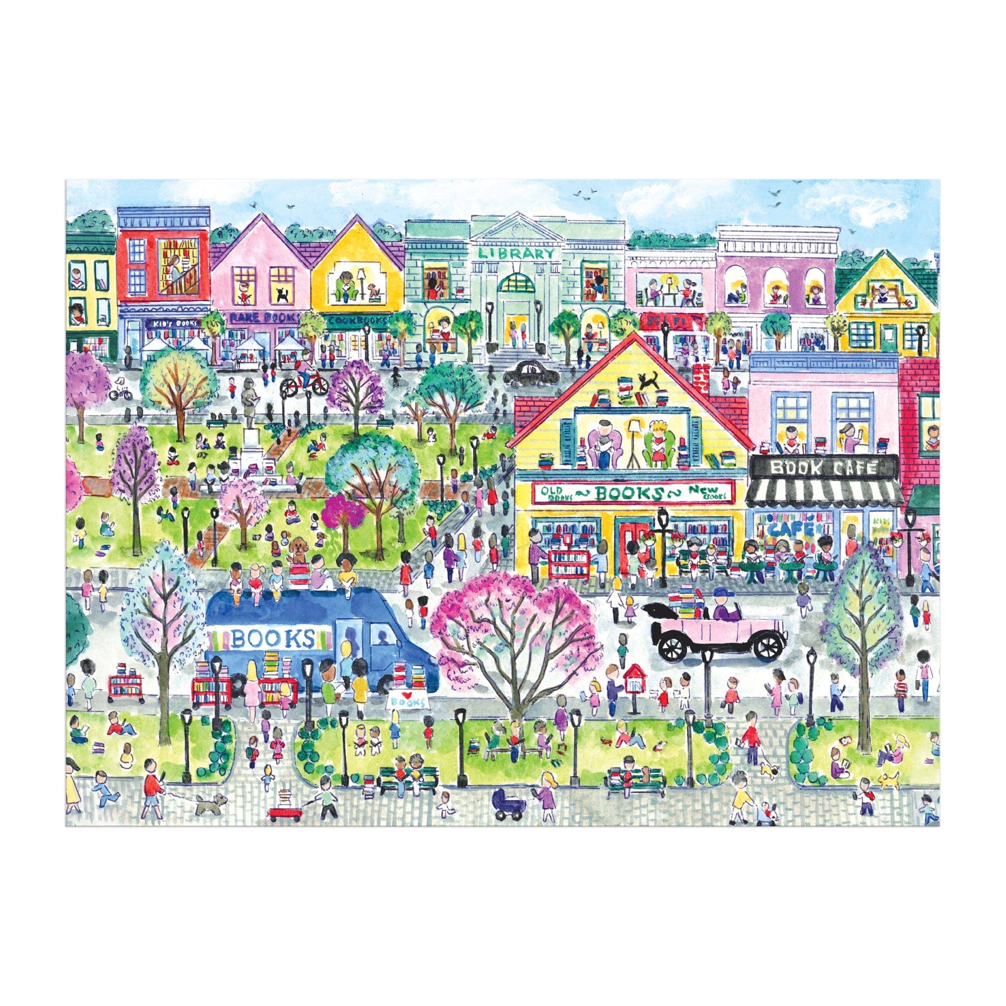Galison:Michael Storrings Book Town 1000 Piece Puzzle
