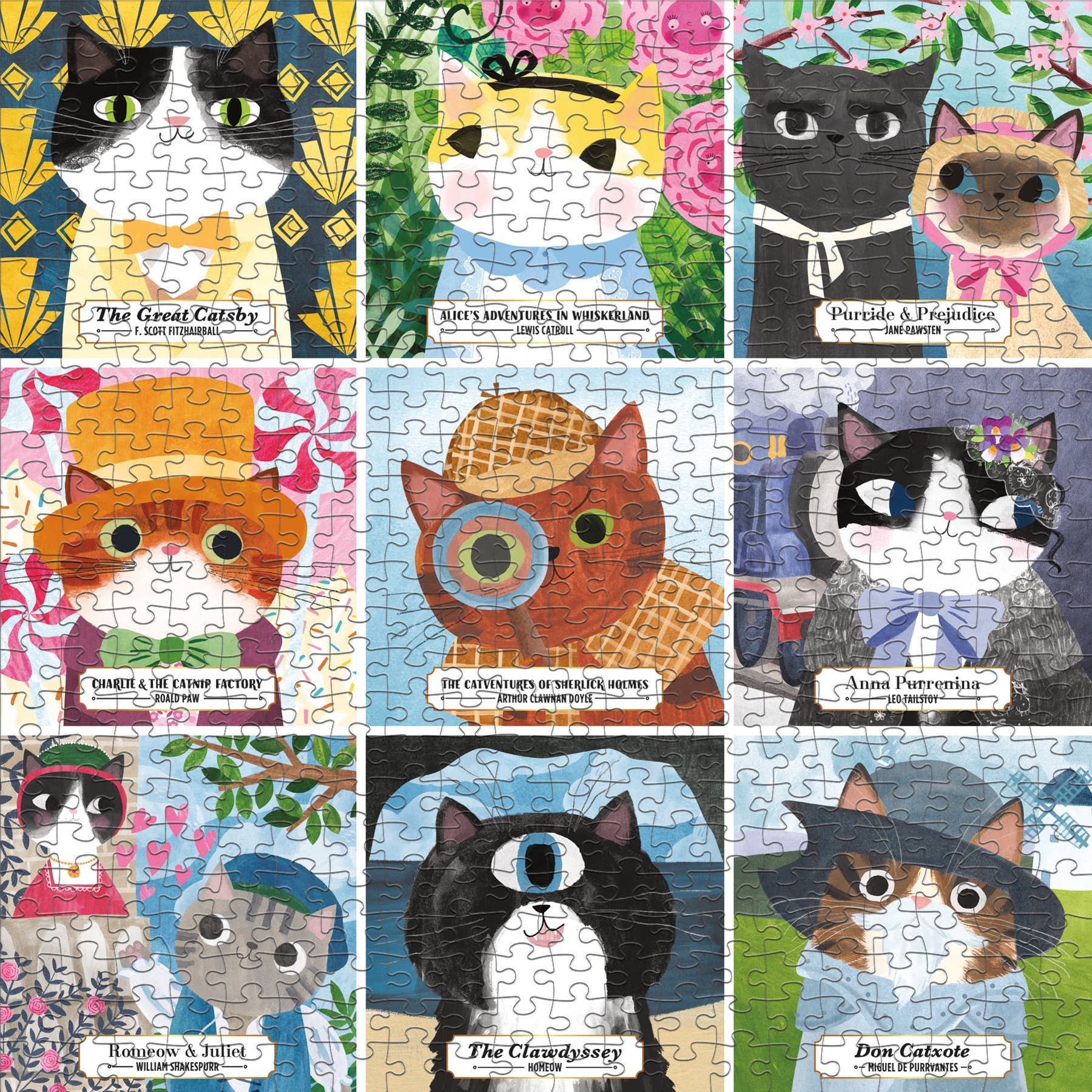 Mudpuddy: Bookish Cats 500 Piece Puzzle