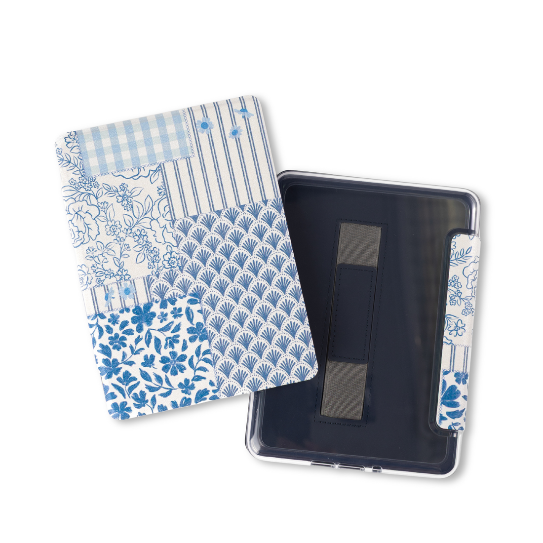Coastal Patchwork Clear Back Kindle Case