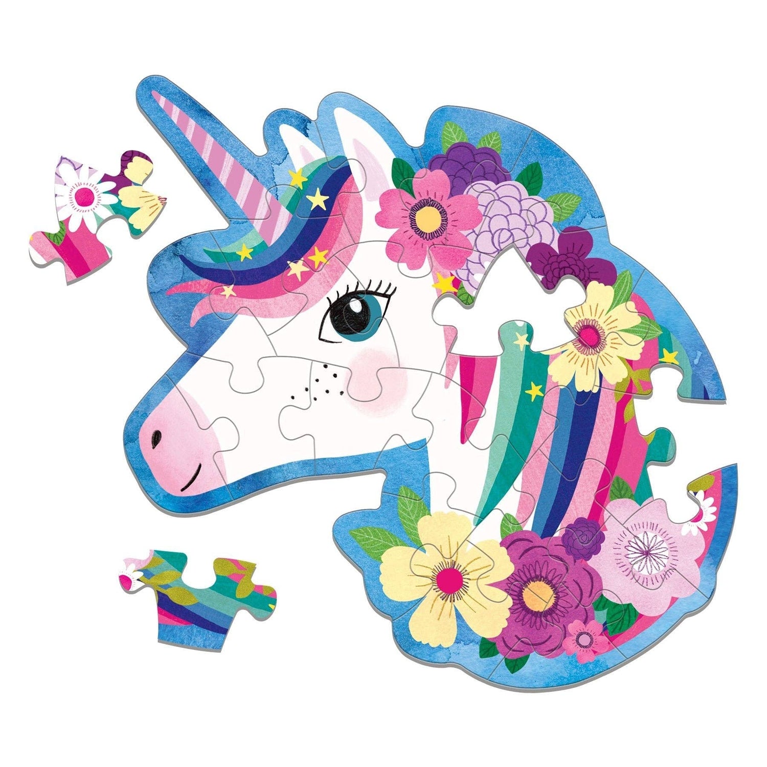 Mud Puppy: Unicorn 24 Piece Shaped Mini Puzzle