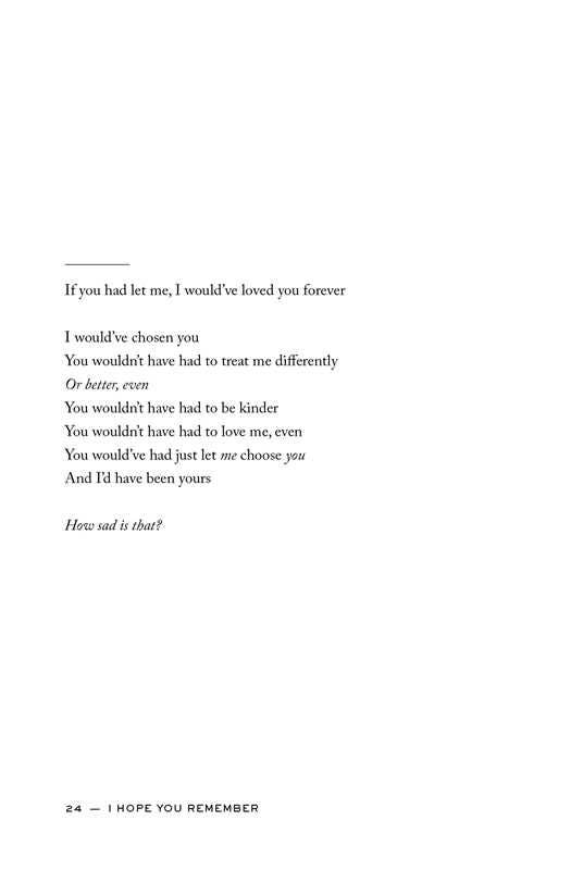 I Hope You Remember: Poems on Loving, Longing, and Living  by Josie Balka