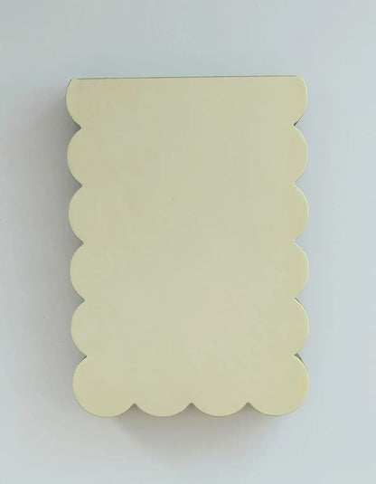 Scalloped Shaped Notepad | Chartreuse + Olive