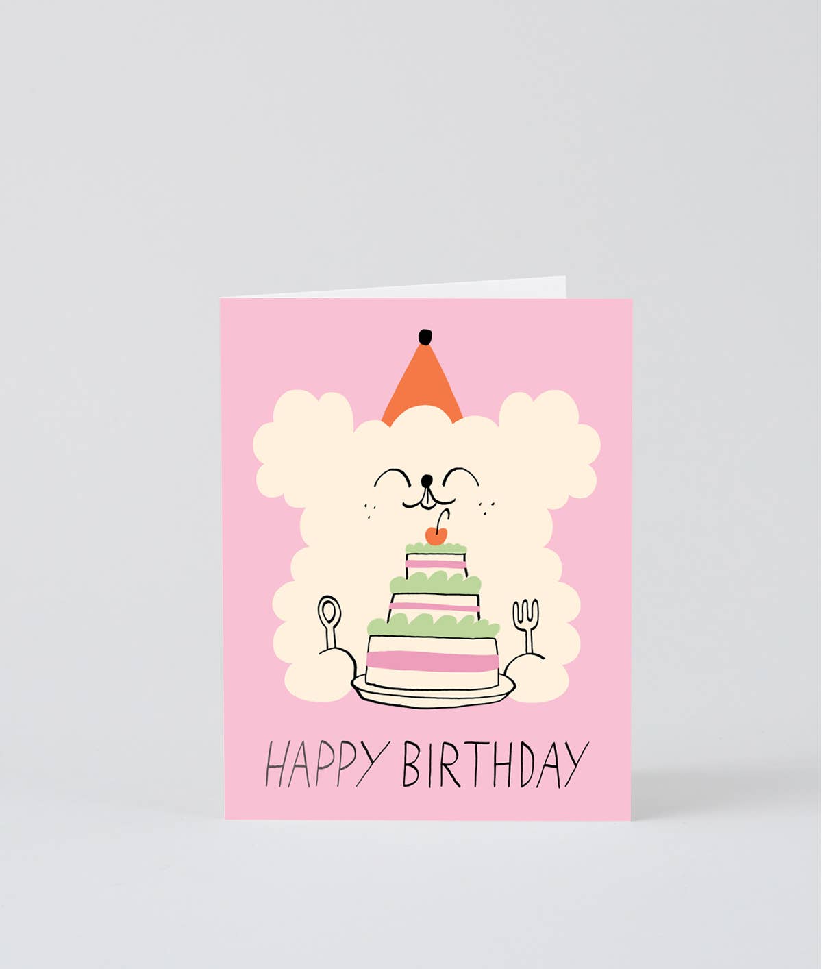 Happy Birthday Dog &amp; Cake Kids Birthday Card