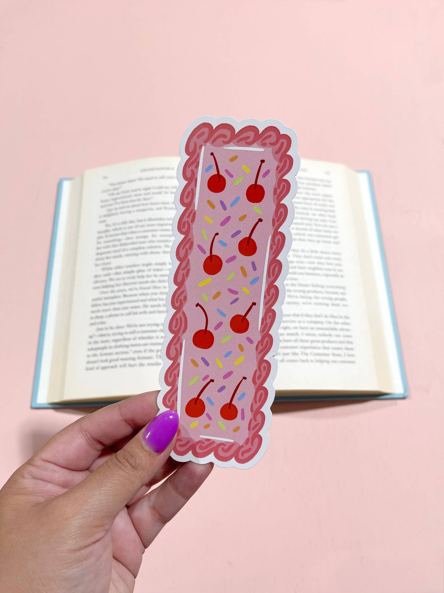 Cherry Bar Cake Die Cut Bookmark