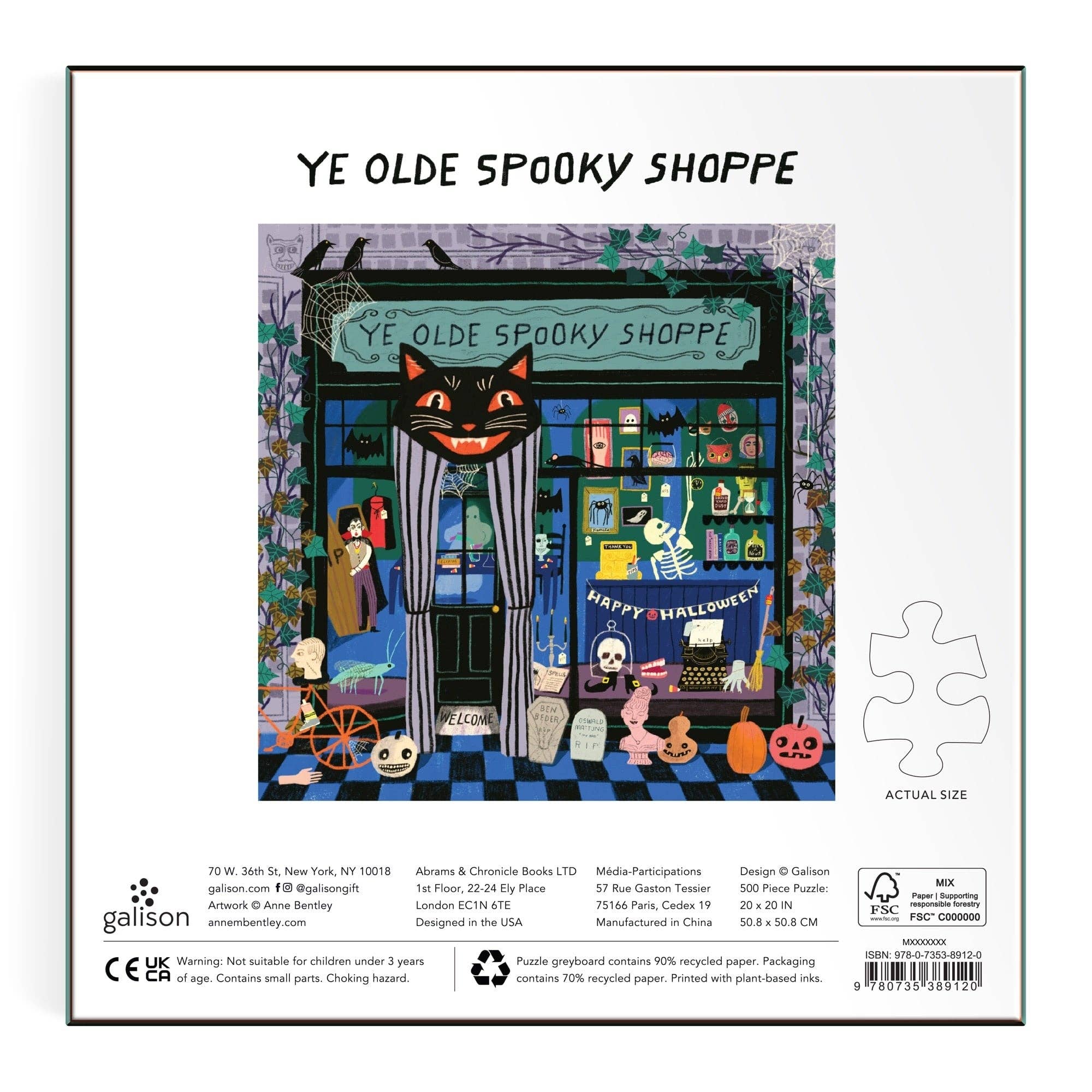Galison: Ye Olde Spooky Shoppe 500 Piece Puzzle