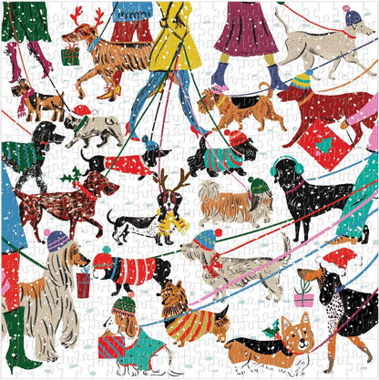 Galison: Winter Dogs 500 Piece Puzzle