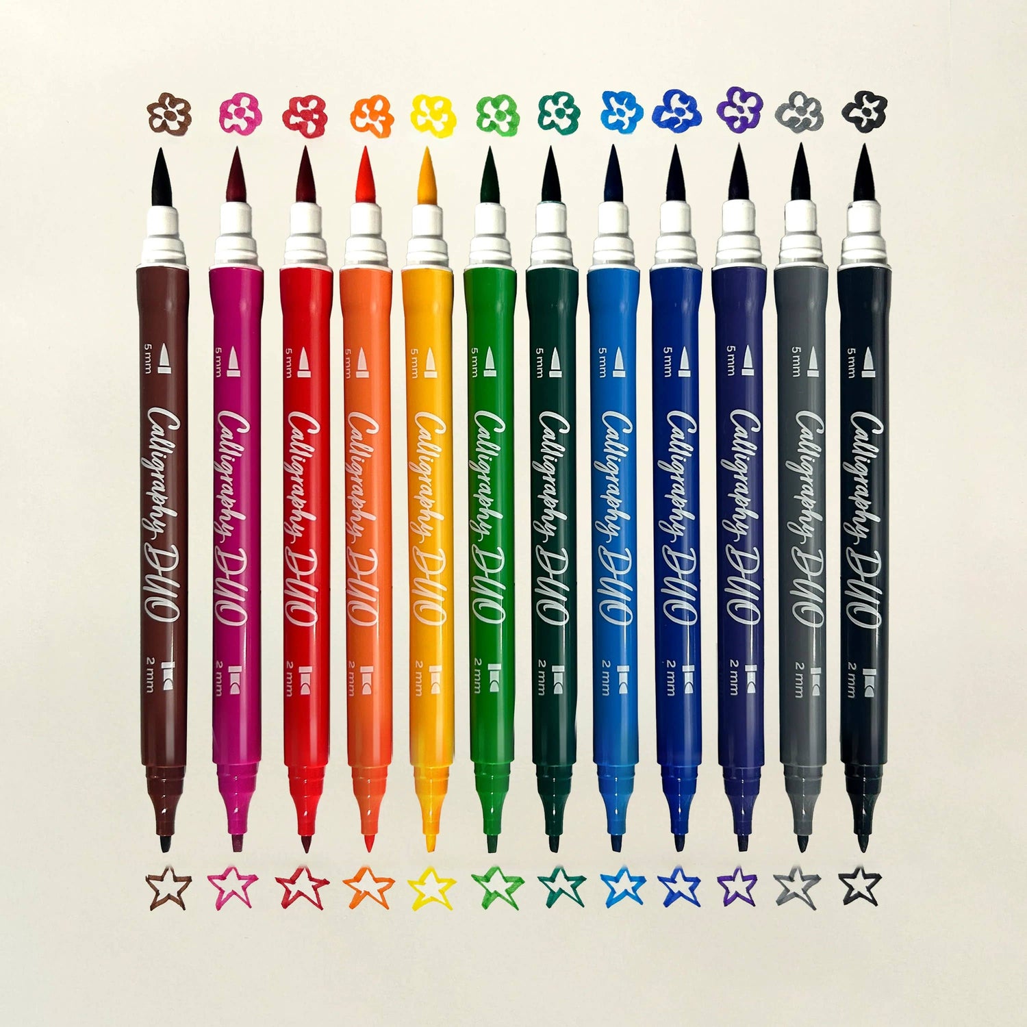Calligraphy Duo: Double-Ended Markers (Set of 12)