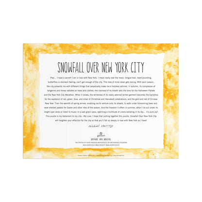 Galison: Michael Storrings Snowfall Over New York City 1000 Piece Puzzle
