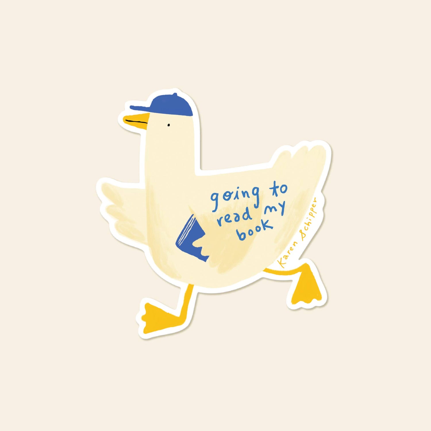 Duck Reader Sticker
