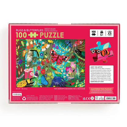 Mudpuppy: Bugs &amp; Butterflies 100 Piece Puzzle