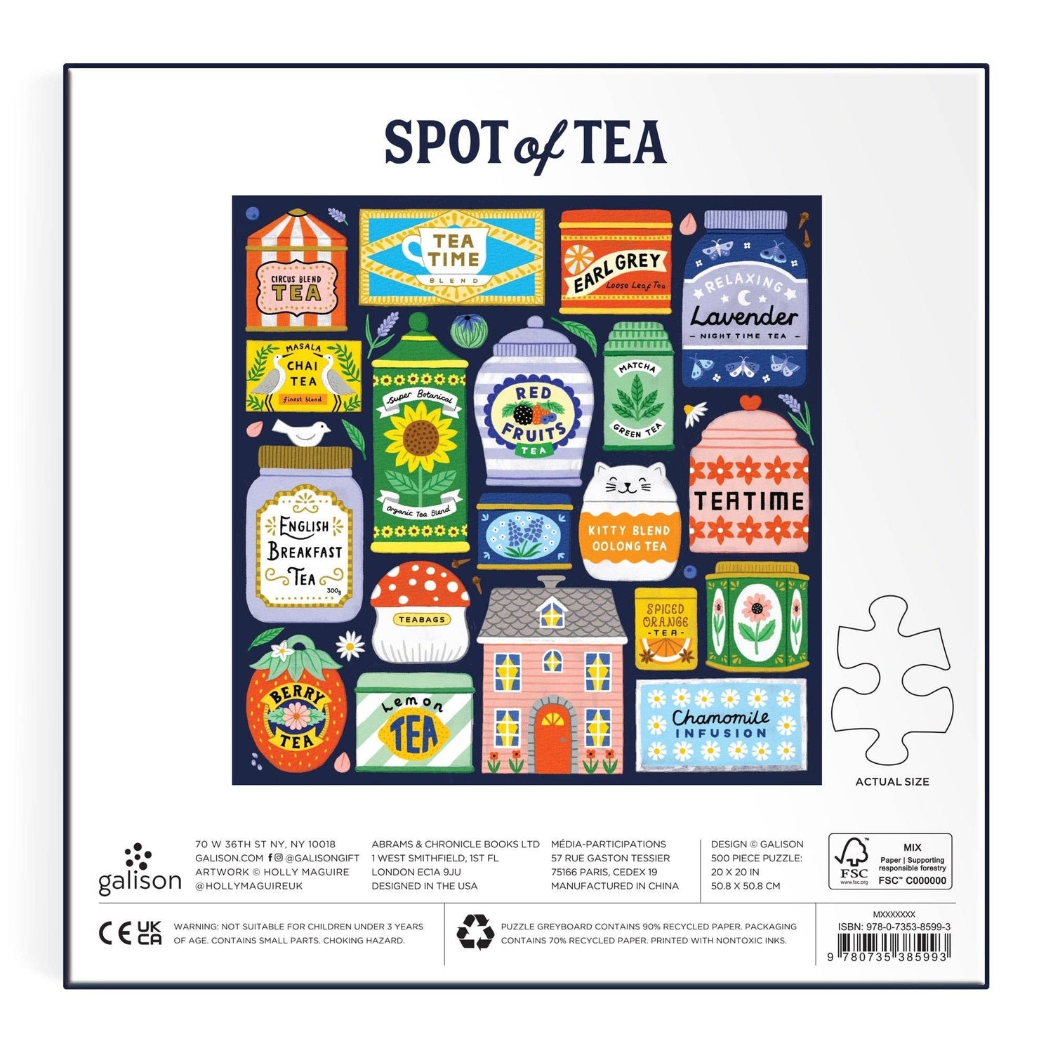 Galison: Spot of Tea 500 Piece Puzzle