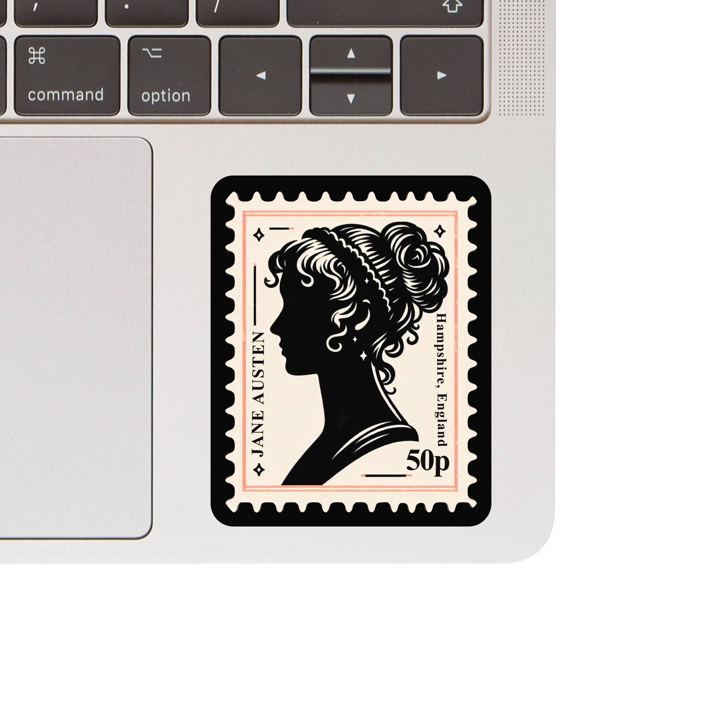 Jane Austen Stamp Sticker