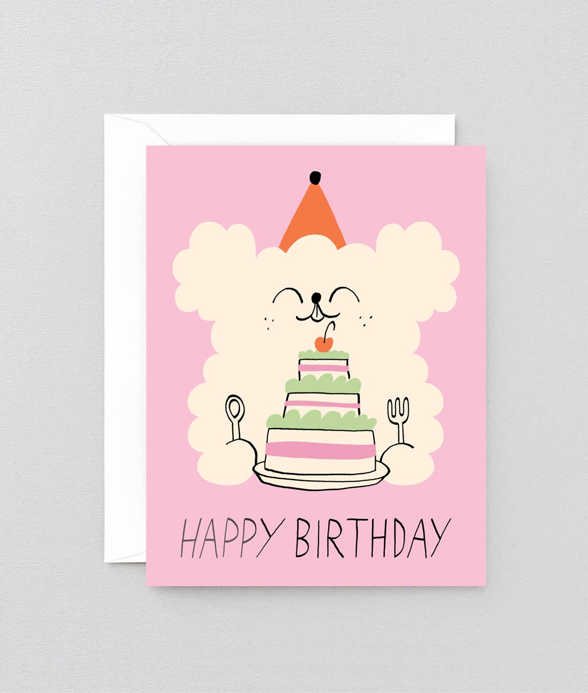 Happy Birthday Dog &amp; Cake Kids Birthday Card