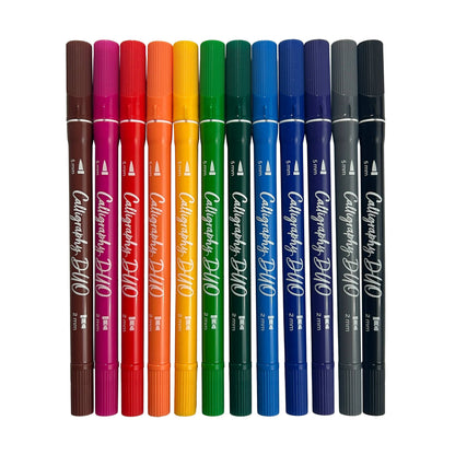 Calligraphy Duo: Double-Ended Markers (Set of 12)