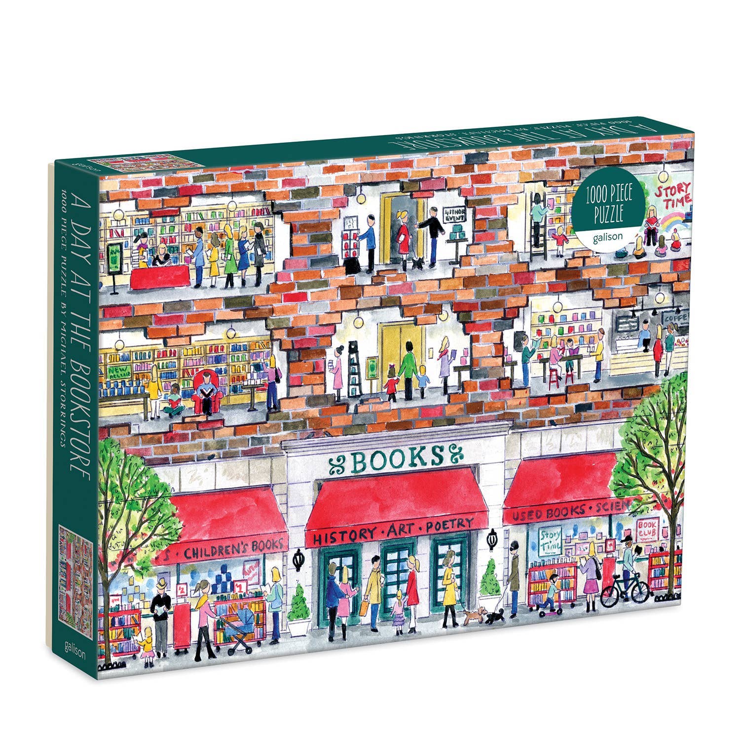 Galison: Michael Storrings A Day at the Bookstore 1000 Piece Puzzle