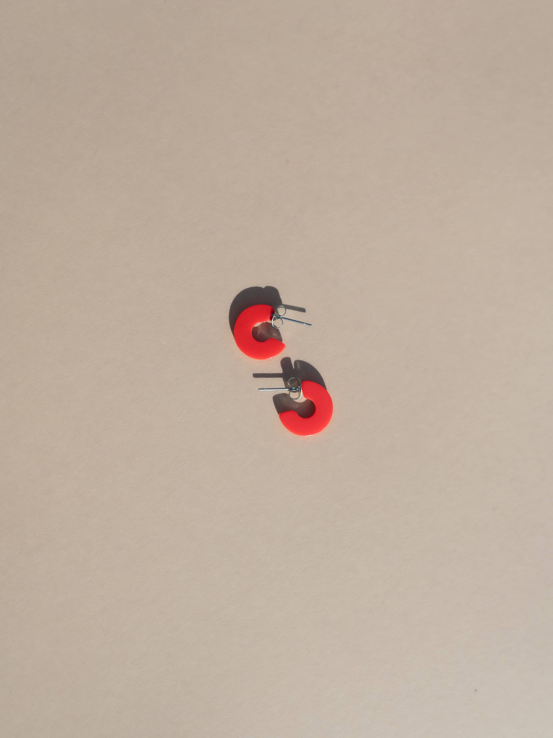 Red Hoop Earrings: Mali, Cherry