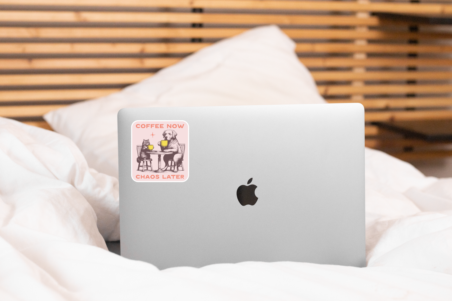 Coffee Now Chaos Later Sticker