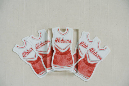 Alabama Cheerleader Sticker, Collegiate, Game day