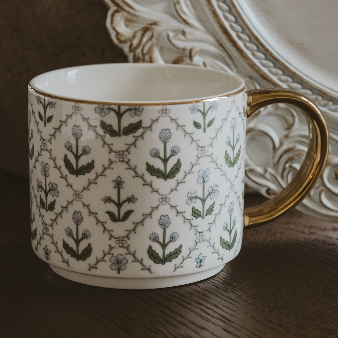 Sweet Water: Floral Quilt Coffee Mug
