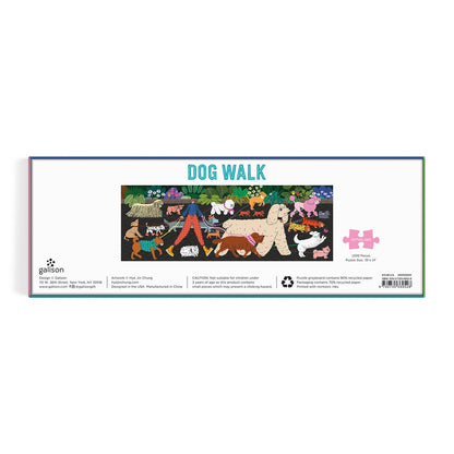 Galison: Dog Walk 1000 Piece Panoramic Puzzle